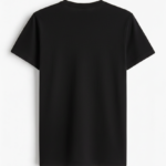Tingling Plain Cotton Half Sleeve T-Shirt for Men | Solid Color | Black