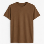 Tingling Plain Cotton Half Sleeve T-Shirt for Men | Solid Color | Coffee