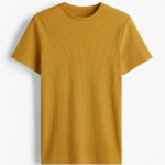 Tingling Plain Cotton Half Sleeve T-Shirt for Men | Solid Color | Golden