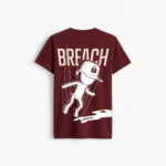 BREACH-Tingling Bold Maroon Printed T-Shirt