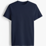 Tingling Plain Cotton Half Sleeve T-Shirt for Men | Solid Color | Navy Blue
