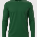 Plain Green Full Sleeve Cotton T-Shirt - Tingling