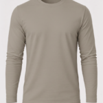 Plain Gray Full Sleeve Cotton T-Shirt - Tingling