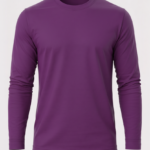 Plain Purple Full Sleeve Cotton T-Shirt - Tingling