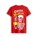 Coffee Lover Red Printed T-Shirt-Tingling