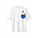 Tingling Minion Printed Cotton Half Sleeve Oversize T-Shirt for Men | Fun Cartoon Style