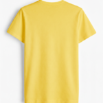 Tingling Plain Cotton Half Sleeve T-Shirt for Men | Solid Color | yellow